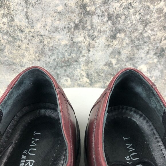 J. Murphy Men's Size 11M Novick Burgundy Red Leather Cap Toe Oxfords Dress Shoes - Picture 4 of 13